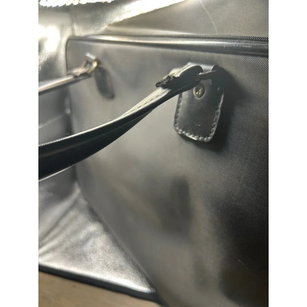 Verdi Black Nylon Briefcase Laptop Bag Professional Business Messenger Tote